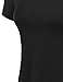 Lock and Love WT770 Womens Short Sleeve Handkerchief Hem Tunic M BLACK