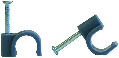 Voltman VOM512210 Box of 20 Cable Clips Diameter 6 mm Grey