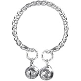 Dainty Ball Bell 925 Sterling Silver Adjustable Open Ring for Women Girls Expandable Boho Twisted Statement Finger Rings Comfort Fit Cute Charms Dangle Jewelry Christmas BFF Gift