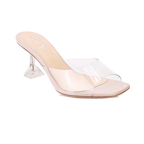 clear heels slip on