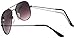 Classic Aviator Sunglasses Smoke Colored Lens Black Metal Frame Unisex