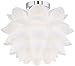Possini Euro Design White Flower Modern Ceiling Light Semi Flush-Mount Fixture 15 3/4