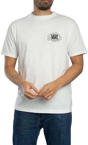 Uomo Maglietta Grafica Hot Lines Back, White, L