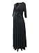 Liu & Qu Women's Draped 3/4 Sleeve Maxi Maternity Dress Front Tie Nursing Wrap Dresses Vestido Clothes