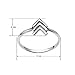 925 Sterling Silver Triple Vector Triangle Design Band Ring | Size 5 to 10 | Friendship Boho Chic Minimalist Delicate Jewelry