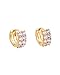 18k Gold Plated Crystal Stud Round Earrings for Girls Jewelry Little Hoop Earrings hoerGs0449