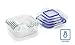 [6-Pack] Glass Meal Prep Containers - Food Prep Containers with Lock Down Lids Meal Prep - Food Storage Containers Airtight - Lunch Containers Portion Control Containers - BPA Free Container By Popit