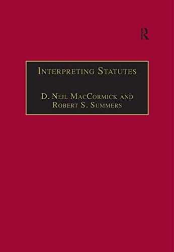 Interpreting Statutes: A Comparative Study (Applied Legal Philosophy)