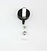 Yueton Pack of 20 Plastic Retractable Reel with Metal Belt Clip for ID Badge Holders Key Cards (Black)