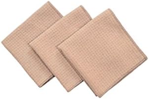 FINA Ultra Absorbent Microfiber Kitchen Towels 3-Pack (Coffee, 12x12)