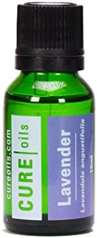 Lavender Essential Oil for Aromatherapy & Anxiety Nausea Indigestion Anti Fungal-Inflammatory Antiseptic Insect Bites Stress Relief Oil - 100% Pure Therapeutic Grade - 15ml Blend by CUREoils