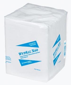 KIMBERLY-CLARK WYPALL WIPERS WYPALL X60 Hygienic Washcloth, 12.5" X 10", Hydroknit, 70 sheets/bx, 8 bx/cs (98 cs/plt)
