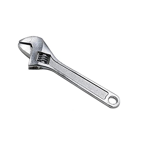 TOOLSTAR Mini Wrench，2.5inch/68mm Silver Mini Metal Adjustable Wrench Spanner Hand Jaw Wrench Hand Tool