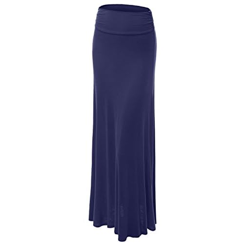 Le3no Womens Plus Size Floor Length Maxi Skirt With Stretch 80 Off