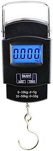 GOOSEBERRY Mini Digital Scale Hanging Luggage Fishing Weighing Scale with Blue Background Light 10lb/50kg Capacity