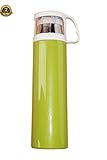 lasting charm Stainless Steel Thermos Water Bottle with a Handle Vacuum Insulated Cup for Hot and Cold Drinks Coffee,Tea Travel Thermal Mug,18oz(Green)