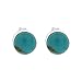 6mm Simulated Turquoise 925 Sterling Silver Post Back Stud Earrings for Women