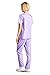 Dagacci Medical Uniform Womens and Mens Scrub Set Unisex Medical Scrub Shirt Top and Pant, Lavender, Small, Short Sleeve