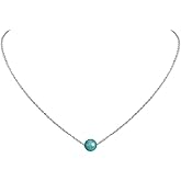 Real Crystal Pendant Necklace Jewelry 925 Sterling Silver Chain Necklace for Women Dainty Birthstone Jewelry Necklace for Women Healing Chakra Crystal Stone Necklace bead