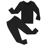 luxilooks Boys Girls Soft Fleece Lined Thermal Underwear 2 PC Set Long John Top and Bottom for 4-13 Years