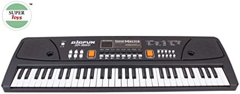 TALREJA ENTERPRISES 61 Keys LED Display Piano Keyboard Toy with Recording, Mic and Mobile Charger Power Option