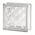 Quality Glass Block 7.5 x 7.5 x 3 Basic Pyramid Glass Block