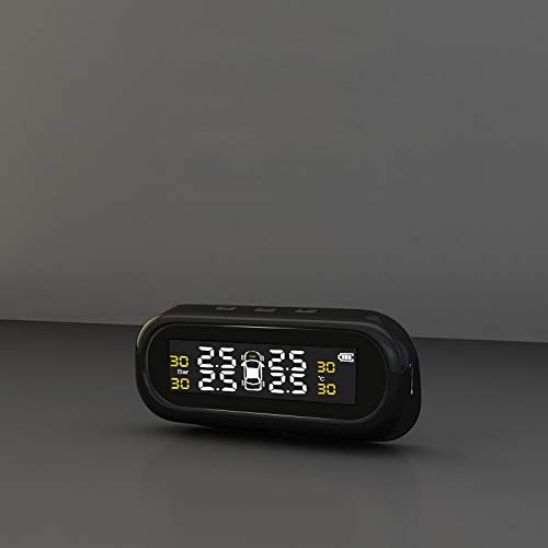 Alician Car TPMS Tire Pressure Monitoring System Solar Charging HD Digital LCD Display Auto Alarm System Wireless with 4 Sensor