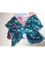 JoJo Siwa Large Cheer Hair Bow (Blue & Pink Sequins)