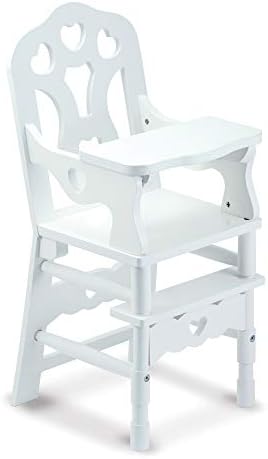 white and wood high chair