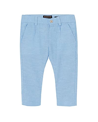 Mayoral Pantalone Lino Elegante Bimbo, 6 Mesi (68), Celeste | Prezzo.it