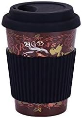 Coffee Travel Mug, Innovative Bamboo Fiber Coffee Cup, Fiber Cup Reusable Water Tea, with Silicone Rubber Case Office Drinking Water Personalized Cup