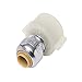 SharkBite 1/4 Inch (3/8 Inch OD) x 1/2 Inch NPSM Faucet Connector, Push to Connect Brass Plumbing Fitting, PEX Pipe, Copper, CPVC, PE-RT, HDPE, U3525LFA