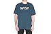 Revel Shore Men's Retro Vintage NASA Worm Logo Premium Soft T-Shirt (Medium) Indigo Blue