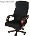 CAVEEN Office Chair Cover Computer Chair Universal Boss Chair Cover Modern Simplism Style High Back Large Size (Chair not Included) Black Medium