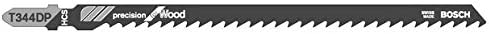 Bosch 3x Jigsaw Blade T 344 DP Precision for Wood (for Soft Wood Chipboard, Plywood panel, Professional Accessories Jigsaw)