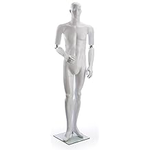 Displays2go Male Full Body Retail Store Mannequin, Poseable Arms