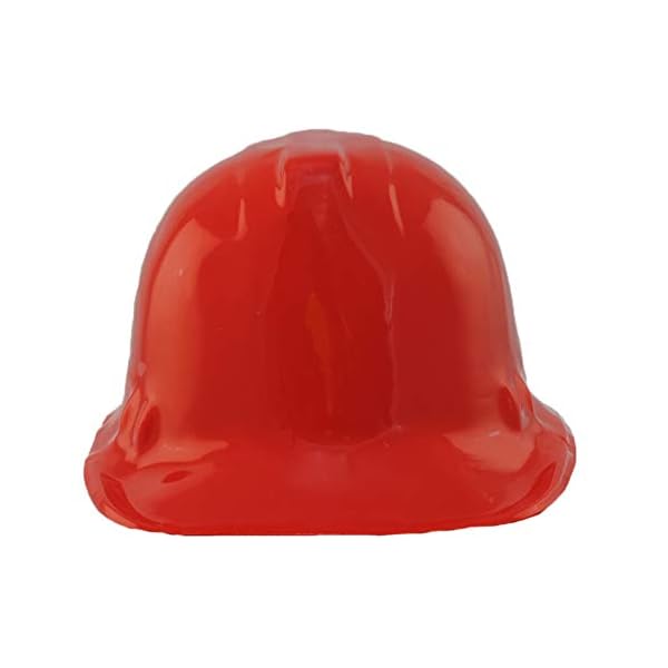 red hard hats construction