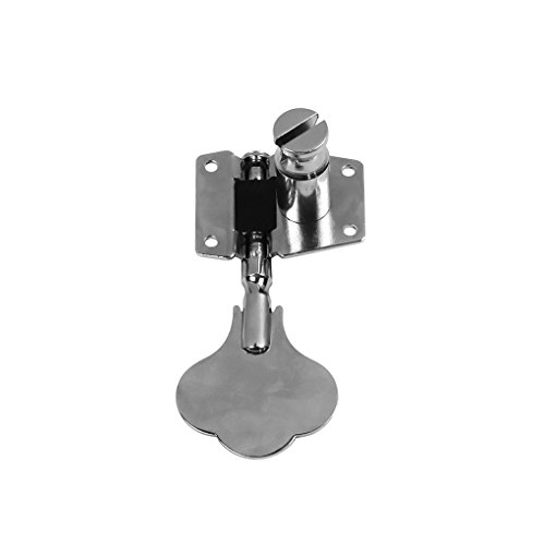 FLEOR Vintage Open Individual Geared Bass Tuners Machine Head Tuning Keys Pegs Right Hand for Jazz Precision P Style Bass Replacement, Chrome, 1 Right Peg