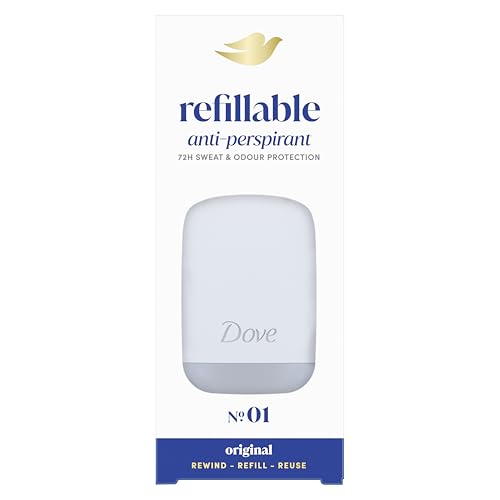 Dove Original Anti-Perspirant Starter Kit deodorant styled to last with 72h odour protection, with Dove's signature care, dermatologically tested 1 x case, 1 x 35 ml refill
