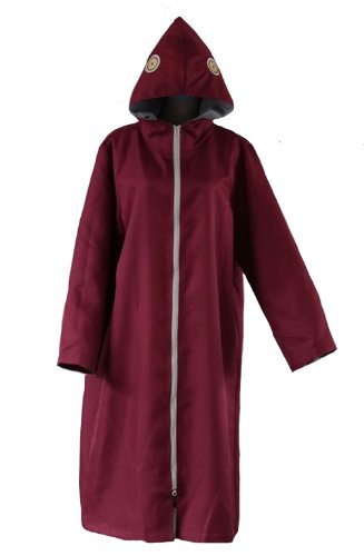 E-Mell Unisex Naruto Cosplay Ninja War Yakushi Kabuto Snake Eye Cloak (X-Large, Red)