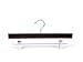 Amber Home Retro Wooden Pants Hangers with 2-Adjustable Clips, Walnut Wood Skirt & Trouser Hangers for Jeans, Slacks, Shorts (Vintage, 10 Pack)