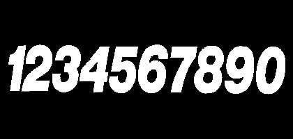 Dirt Digits Super X Competition Stick-On 5in. White Number - 2 SX53W-2