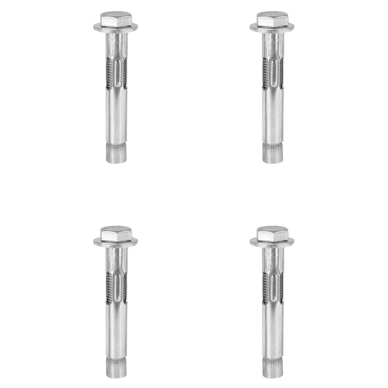 4Pcs M6*50mm Expansion Screw Bolts,Stainless Steel Hex Expansion Screws,Heavy Duty Fixing Anchors for Concrete,Masonryand Brick Wall