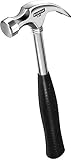 Overpeak 8 Ounce Claw Hammer Fiberglass Non Slip Shock Reduction Grip for Household Maintenance Tools