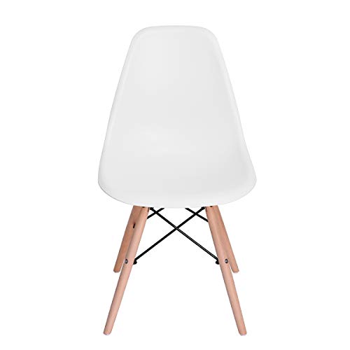 HOMYCASA-Homy-casa-sedie-in-plastica-Ufficio-Lounge-sedie-da-Pranzo-in-Legno-Bianco-CTN-of-4
