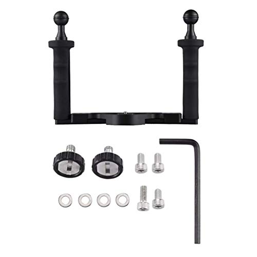 Mcoplus Aluminum Underwater Tray, Double Handled Base Diving Camera Tray for Underwater Camera Housing& Light System