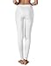 Yogareflex Women's Active Yoga Running Pants Workout Leggings – Hidden Pocket , White , Large