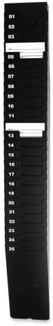 Wholesale CASE of 10 - Lathem 25-Pocket Expandable Time Card Rack-Time Card Rack,25 Pockets,9" Cards,4-1/2"x2"x33-1/2",Black