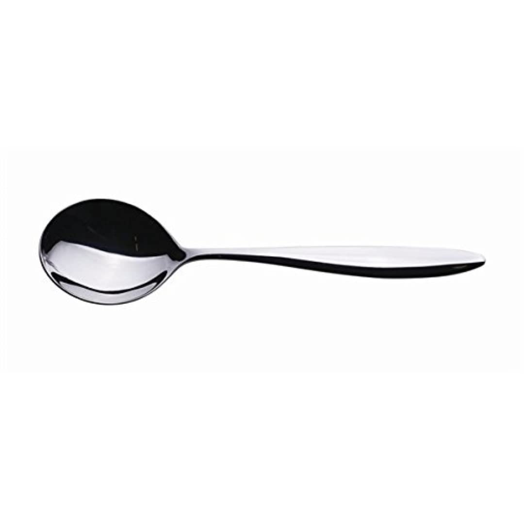 Genware NEV-SS-TD Teardrop Soup Spoon, 18/0