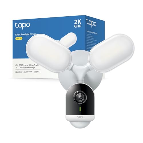 Tapo C720 Flutlichtkamera Kabel (Floodlight Cam Wired) | UEberwachungskamera aussen 2K, WLAN 2.4GHz, microSD-Karte, Google Home und Alexa | Festverdrahtete Sicherheitskamera mit 2800lm LED
